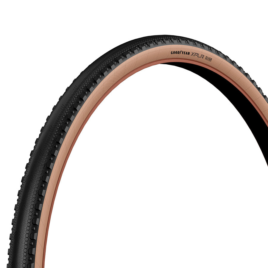 Zipp, Goodyear XPLR Slick, Gravel Tire, 700x45C, Folding, Tubeless Ready, Dynamic:UHP, M:Wall, Black