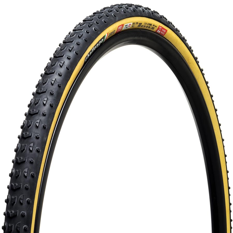 Challenge, Grifo Pro, Gravel Tire, 700x33C, Folding, Tubeless Ready, Smart, PPS, 300TPI, Tanwall