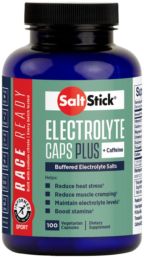 SaltStick - Supplément d'Électrolytes avec caféine en capsule - 100 capsules - 210000005416