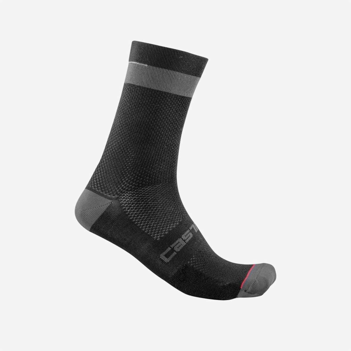 Castelli - Chaussette Alpha 18 - Noir/Gris - 210000008044