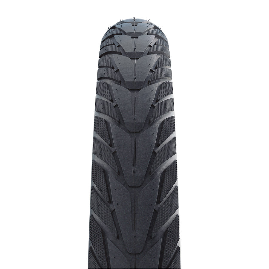 Schwalbe, Energizer Plus, Hybrid Tire, Wire, Clincher, Addix E, TwinSkin, 67TPI, Black Reflective