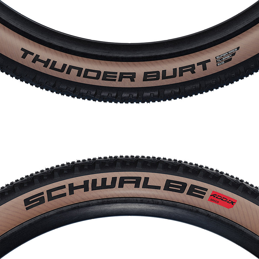 Schwalbe, Thunder Burt, Mountain Tire, 29x2.10, Folding, Tubeless Ready, Addix Speed, Super Ground, 67TPI, Black