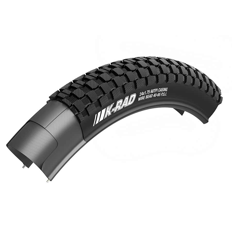 Kenda, K-Rad, Tire, 24''x2.30, Wire, Clincher, PRC, 60TPI, Black