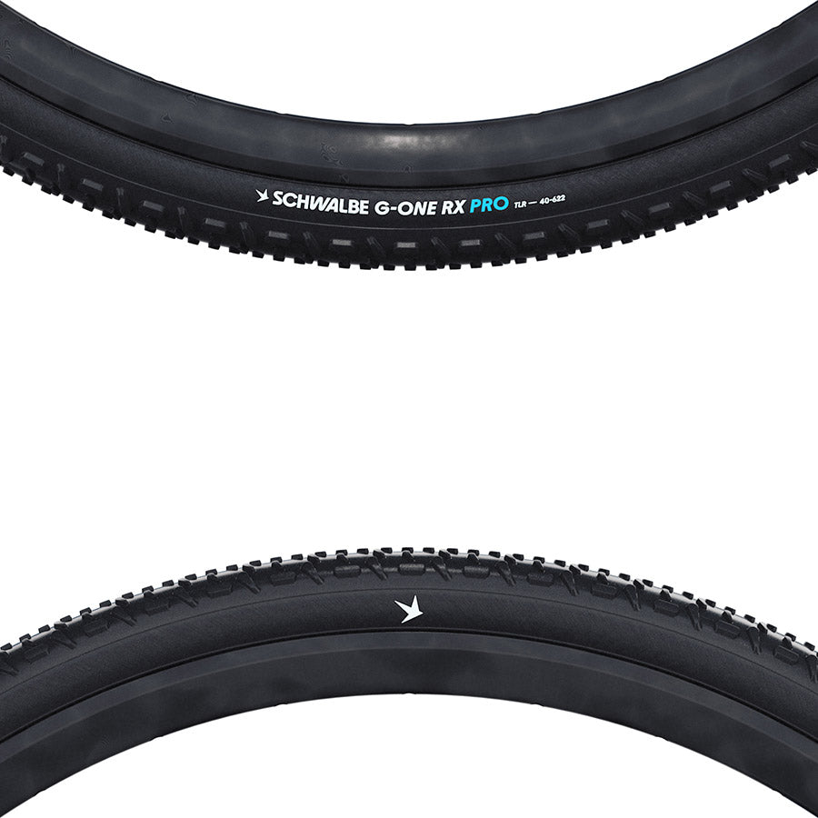 Schwalbe, G-One RX Pro, Gravel Tire, Tubeless Ready, Addix Race, V-Guard, 67TPI, Transparent Skinwall