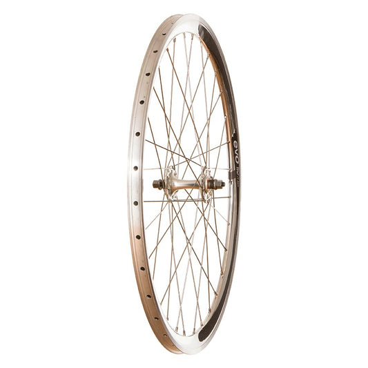 Wheel Shop, Evo Tour 19 Aero Silver/ Formula TH-50, Wheel, Front, 700C / 622, Holes: 32, Bolt-on, 100mm, Rim