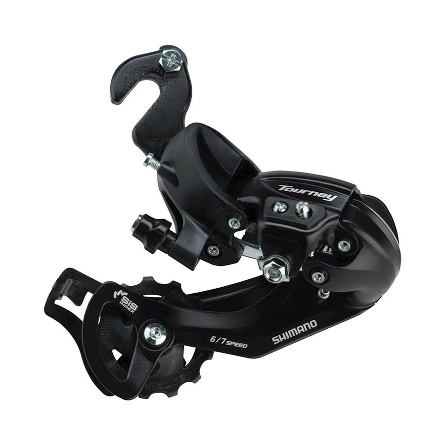 Shimano, Tourney RD-TY300, Rear Derailleur, Speed: 6/7, Cage: Long, Black, With BMX/Track style dropout adapter