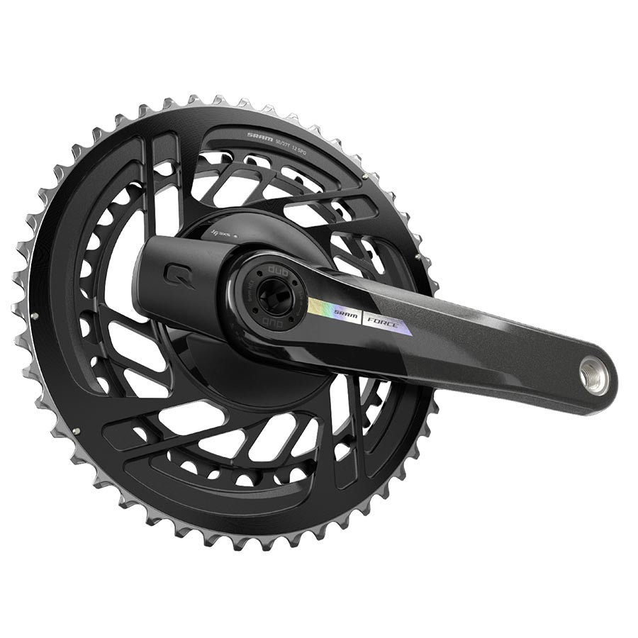 SRAM, Force D2 2x, Power Meter Crankset, Speed: 12, Spindle: 28.99mm, BCD: Direct Mount, 48/35, DUB, 165mm, Black, Road Disc