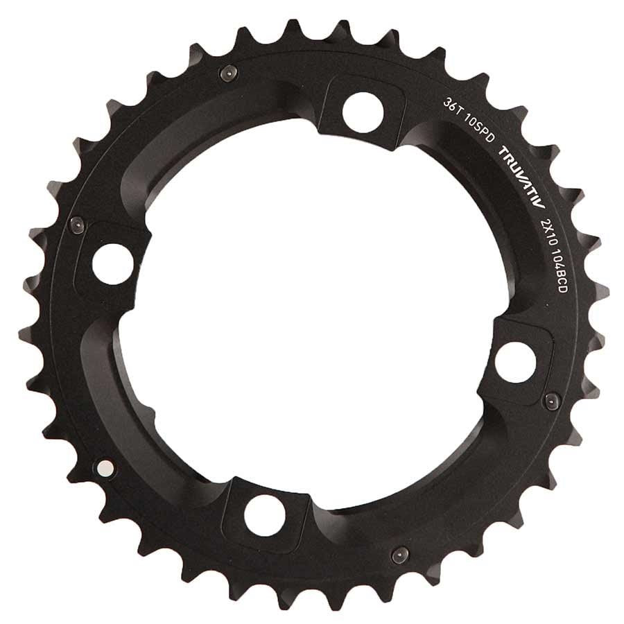 SRAM - 38T - 10 sp - BCD 104mm - 4-Bolt - Outer Chainring - For L-pin GXP - Aluminum - Black - 11.6215.188.440 - 210000005608