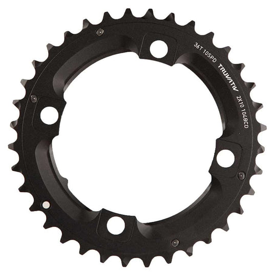 SRAM - 38T - 10 sp - BCD 104mm - 4-Bolt - Outer Chainring - For L-pin GXP - Aluminum - Black - 11.6215.188.440 - 210000005608