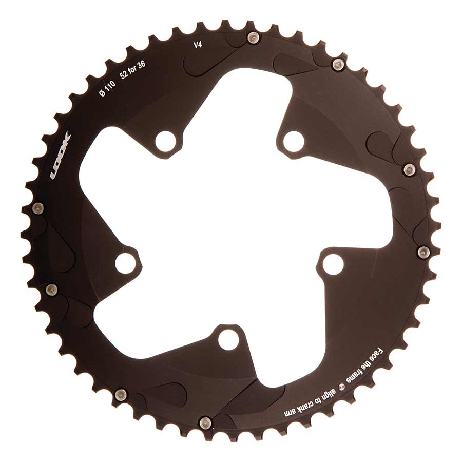 Look, Zed 3, 50T, 11sp, BCD: 110mm, 5 Bolt, Zed 3, Outer Chainring, For 34, Aluminum, Black