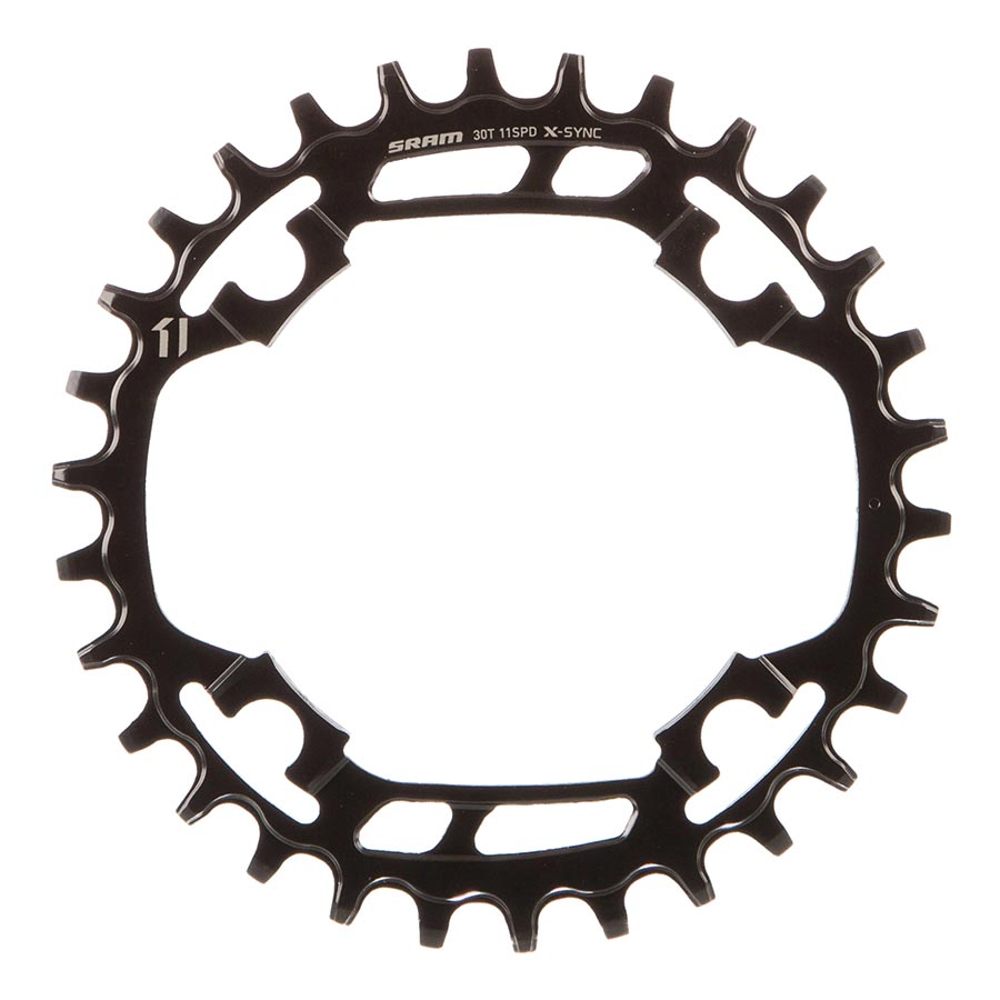 SRAM, X-Sync, 30T, 11sp, BCD: 94mm, 4 Bolt, Single Chainring, Steel, Black
