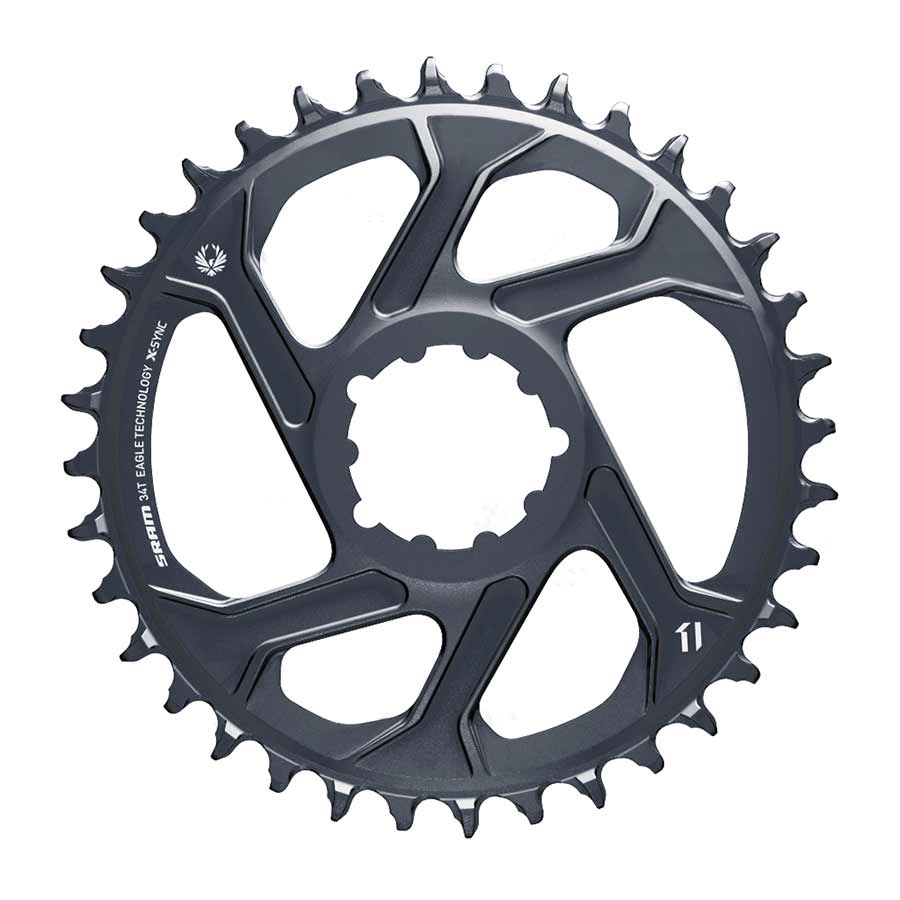 SRAM, GX Eagle C1, Chainring, Teeth: 30, Speed: 11/12, BCD: Direct Mount, Aluminum, Grey, 11.6218.046.000, -4mm
