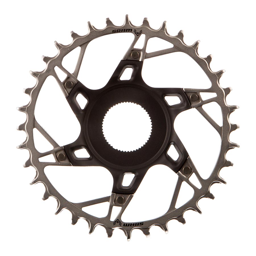 SRAM, XX Eagle T-Type DM E-MTB STEPS, Chainring, Teeth: 34, Speed: 12, BCD: Direct Mount, Aluminum/Steel, Black
