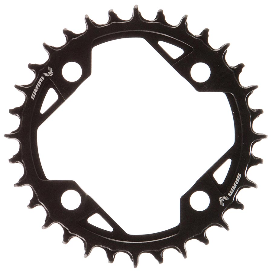 SRAM, T-Type Light eMTB, Chainring, Teeth: 32, Speed: 12, BCD: 104, Bolts: 4, Aluminum, Black