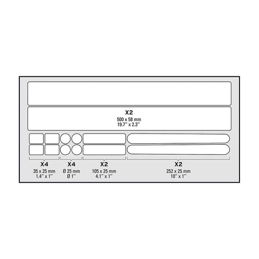 Zéfal, Skin Armor, Frame protection, M, (12 Stickers)