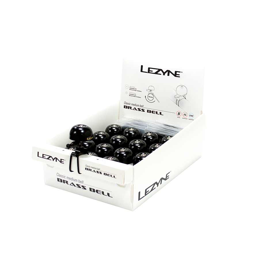 Lezyne, Classic Brass, Bell, Black/Black, Small, 16pcs