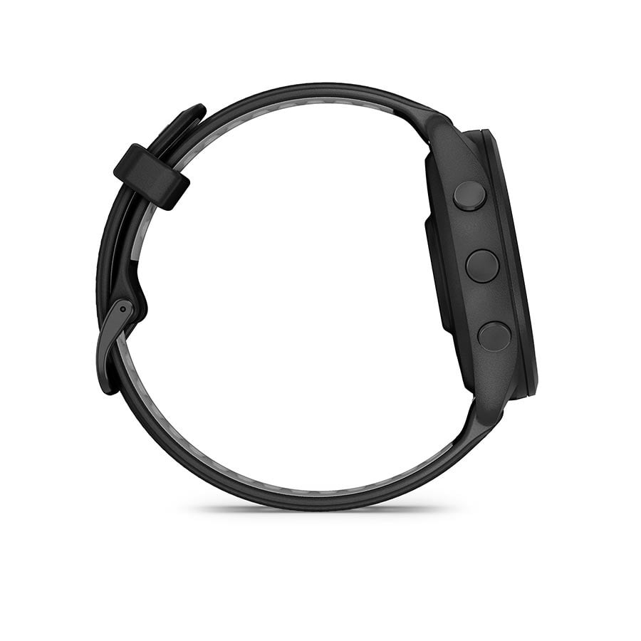Garmin - Forerunner 265 Music - Montre - Couleur de la montre: Noir - Bracelet: Noir/Gris Poudre - Silicone - 210000005718