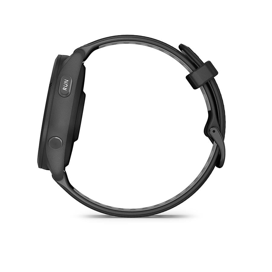 Garmin - Forerunner 265 Music - Montre - Couleur de la montre: Noir - Bracelet: Noir/Gris Poudre - Silicone - 210000005718
