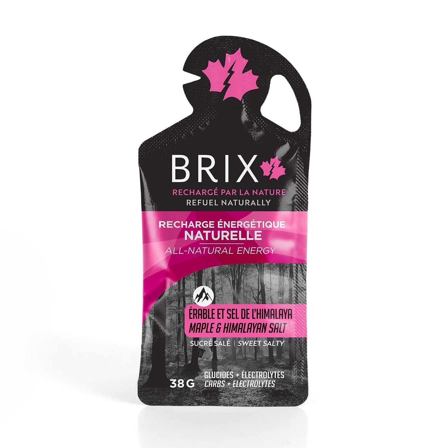 Brix - Gel Énergétique à l'érable - 38g -  Érable & Sel Himalaya