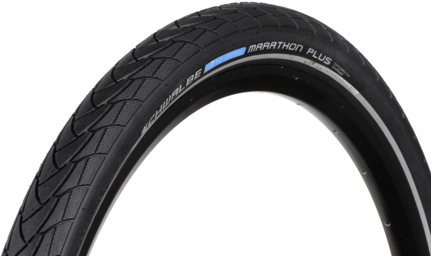 Schwalbe, Marathon Plus, Pneu, 700x35C, Rigide, Tringle, Endurance, SmartGuard, Reflex, 67TPI, Noir