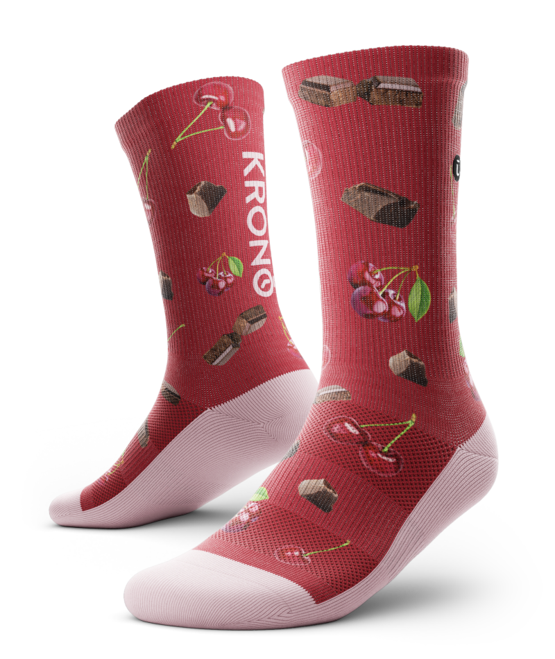 Krono - Chaussettes Couleur -  Cerises Foncés