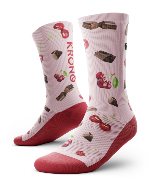 Krono - Chaussettes Couleur -  Cerises Pâles