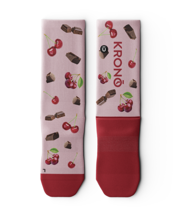 Krono - Chaussettes Couleur -  Cerises Pâles