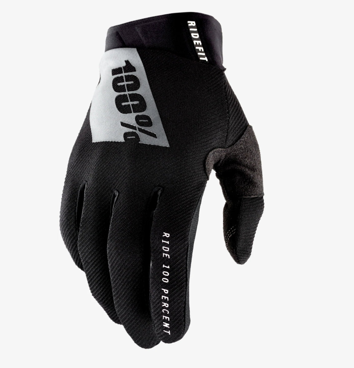 100% Ridefit Gloves, Black/White, X-Large (XL) - 210000005990