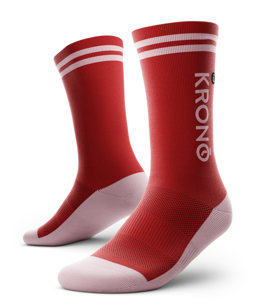 Krono - Chaussettes Couleur -  Cerise Vintage