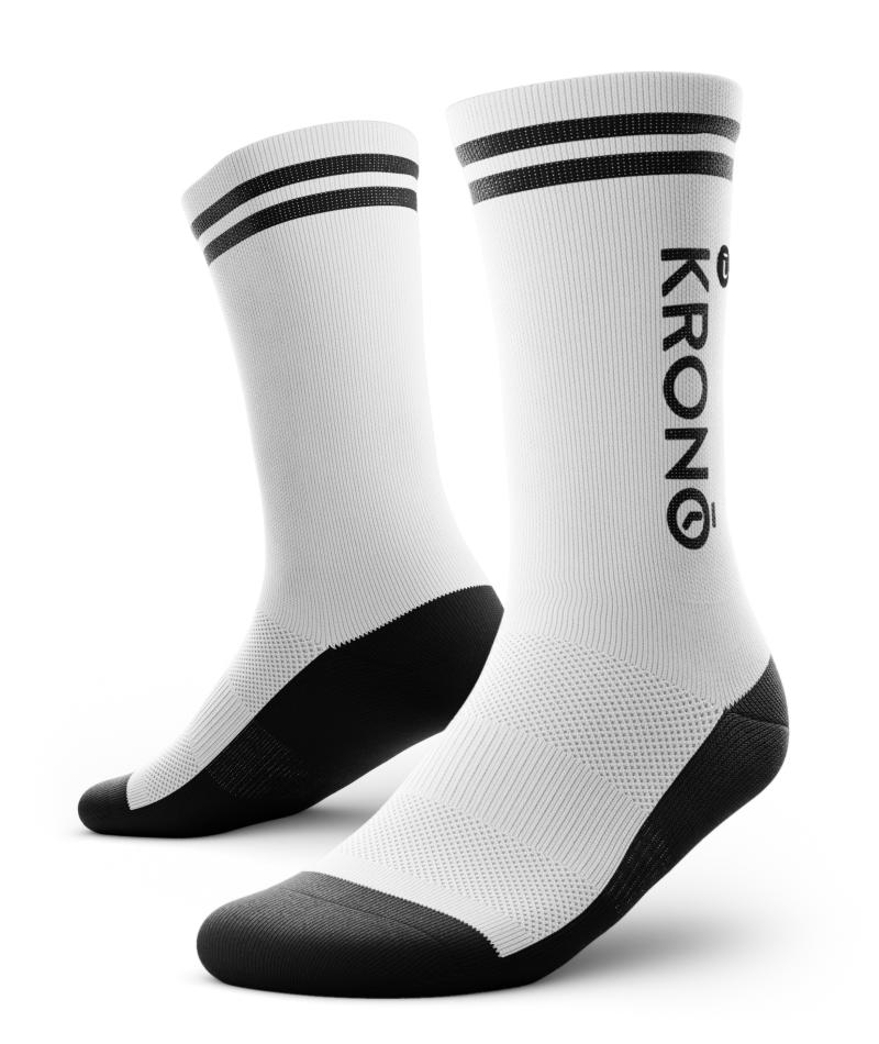 Krono - Chaussettes Couleur -  Blanc/Noir